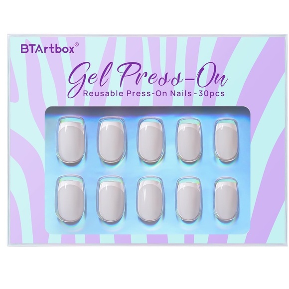 BTArtbox French Press-On Nails – White – 30 Pieces – New & Sealed - Picture 1 of 4